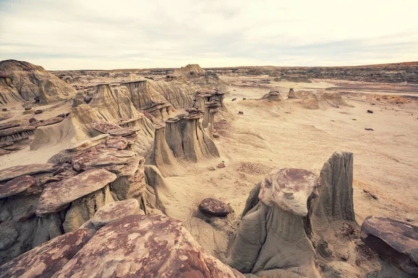 Unusual Desert Landscapes Bisti Badlands Zin Wilderness Area New Mexico — Stock Photo, Image