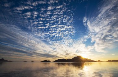 Amazing coastline at sunrise in Mexico