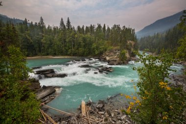 Beautiful mountains river in summer season, Canada