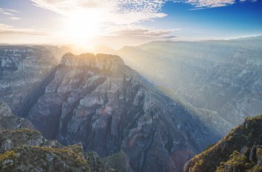 Beautiful high mountains Barrancas del Cobro in Mexico