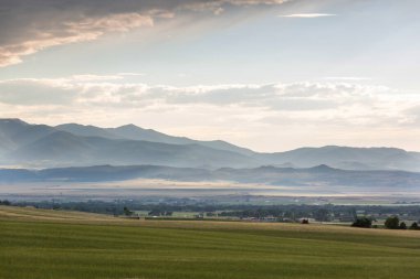 Rural landscapes at sunset in Montana, USA
