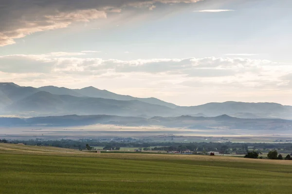 Rural Landscapes Sunset Montana Usa — Stock Fotó