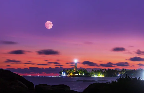 Dondra とライト スリランカで日没摩多羅観 — ストック写真