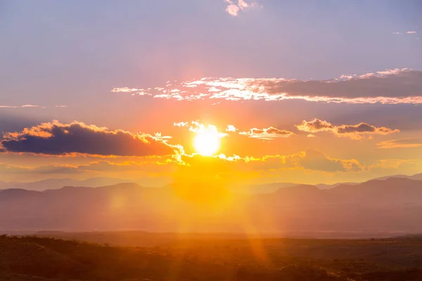 Scenic Sunset Mountains Beautiful Natural Background — Stock Photo, Image