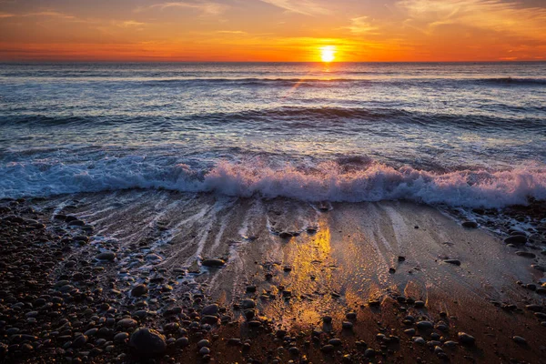 Meer Sonnenuntergang Für Natürlichen Hintergrund — Stockfoto