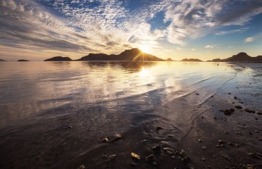 Amazing coastline at sunrise in Mexico