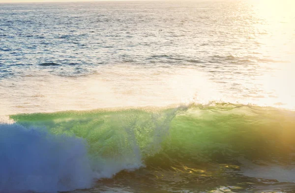 Blaue Welle Strand Dramatischer Natürlicher Hintergrund — Stockfoto