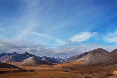 Mountains landscapes above Arctic circle along Dempster highway, Canada