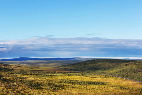 Kutup Dairesinin Üstündeki Tundra Manzaraları — Stok fotoğraf