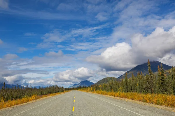 Highway Alaska Ηνωμένες Πολιτείες — Φωτογραφία Αρχείου