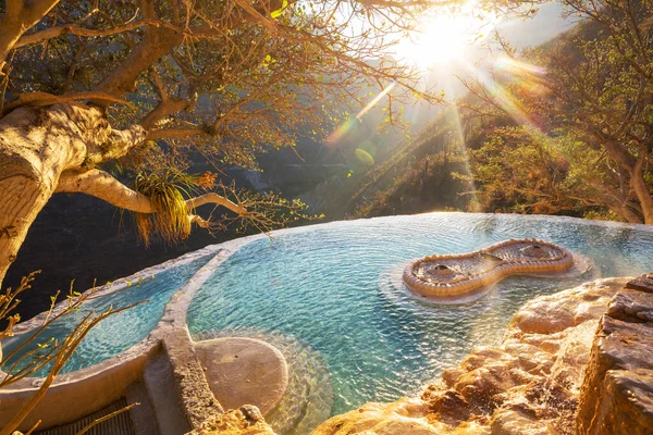 Neobvyklé Termální Bazény Las Grutas Tolantongo Mexiku — Stock fotografie