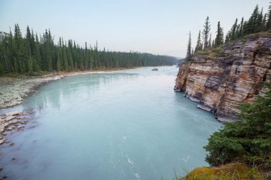 Beautiful mountains river in summer season, Canada