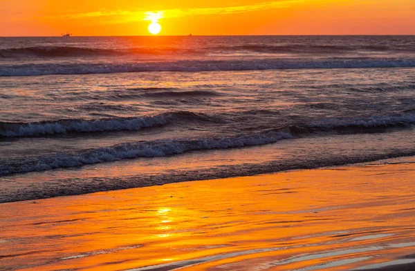 Zachód Słońca Morskiego Dla Naturalnego Tła — Zdjęcie stockowe