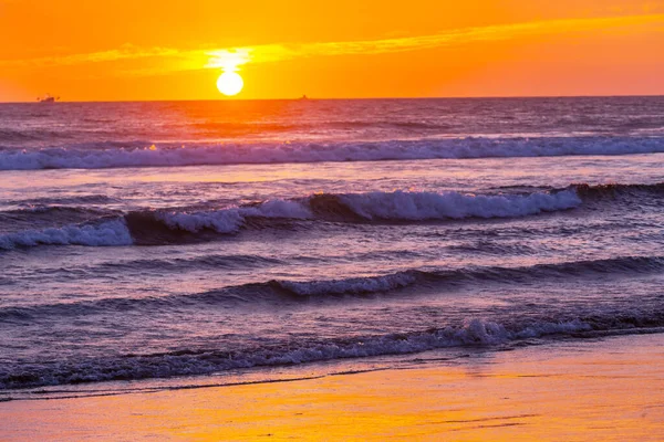 Meer Sonnenuntergang Für Natürlichen Hintergrund — Stockfoto