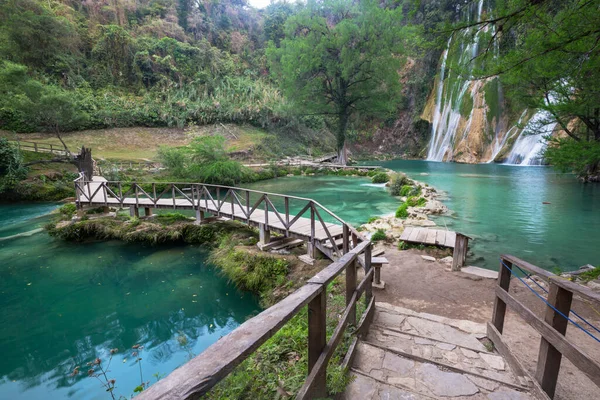 Cachoeira Bonita Selva México — Fotografia de Stock