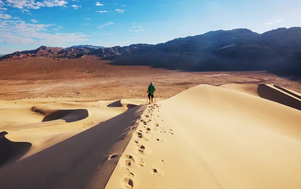 アメリカ合衆国カリフォルニア州の砂丘 美しい自然景観旅行日の出の背景 — ストック写真