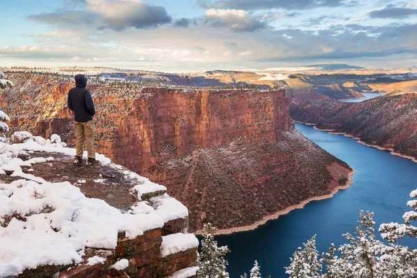 冬季美国弗拉明峡谷娱乐区美丽的风景 — 图库照片