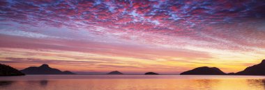 Amazing coastline at sunrise in Mexico