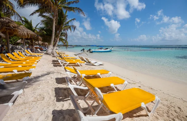 Luksusowa Plaża Wybrzeżu Oceanu Koncepcja Wakacje Wakacje Tropikalna Plaża — Zdjęcie stockowe