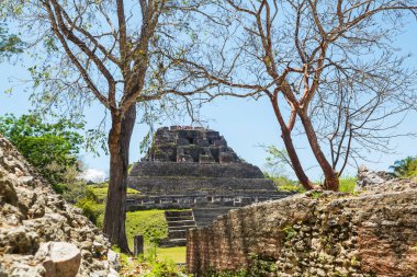 Xunantunich Maya Belize 'de harabe.