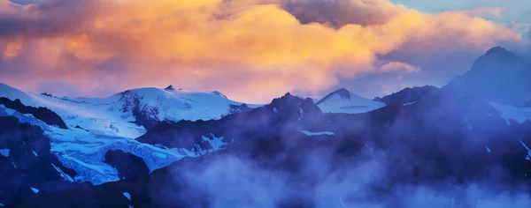 Сцена Сансет Горах Чудовий Природний Фон — стокове фото