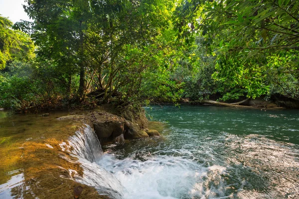 Красивые Тропические Пейзажи Река Джунглях — стоковое фото