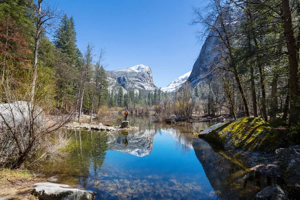 Kirándulás Yosemite Nemzeti Parkban Tavaszi Szezonban Kalifornia Usa — Stock Fotó
