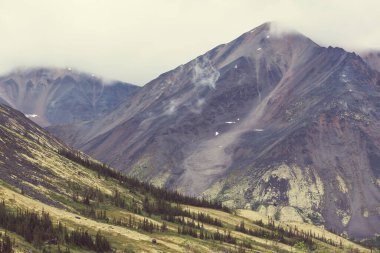 Mountains landscapes above Arctic circle along Dempster highway, Canada