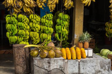 fruits market on the street clipart