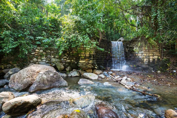 Waterfall Luna Jaguar Hot Springs Honduras — Stock Photo, Image
