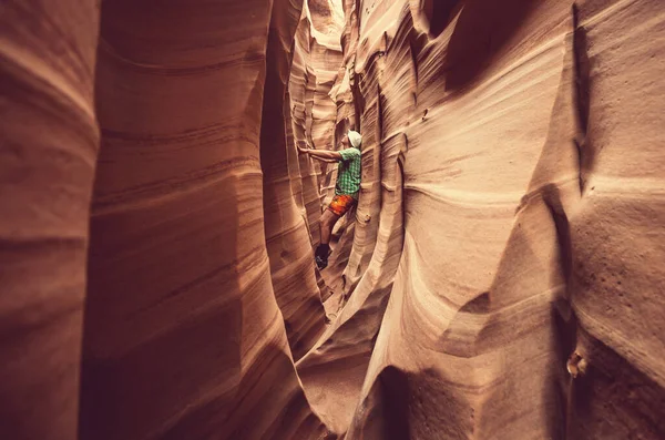 Слот Каньон Национальном Парке Гранд Лестница Эскаланте Юта Сша Необычные — стоковое фото