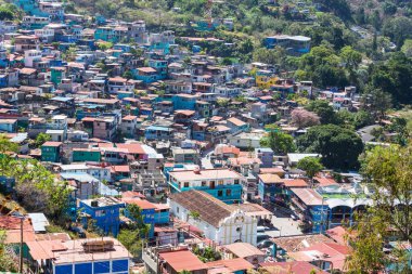 su, seyahat, dağlar, evler, kilise, köy, tekneler, yerli, lago atitlan, mavi gökyüzü, guatemala, göl atitlan, San Antonio palopo