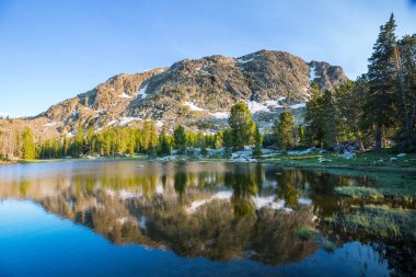 Hike in Wind River Range in Wyoming, USA. Summer season.