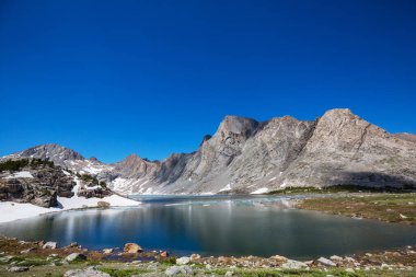 Hike in Wind River Range in Wyoming, USA. Summer season.