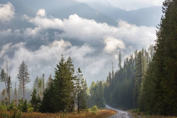 Ομίχλη Στα Ψηλά Βουνά Όμορφα Φυσικά Τοπία — Φωτογραφία Αρχείου