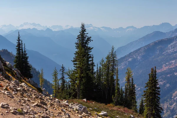 Piękny Szczyt Góry North Cascade Range Waszyngton Usa — Zdjęcie stockowe