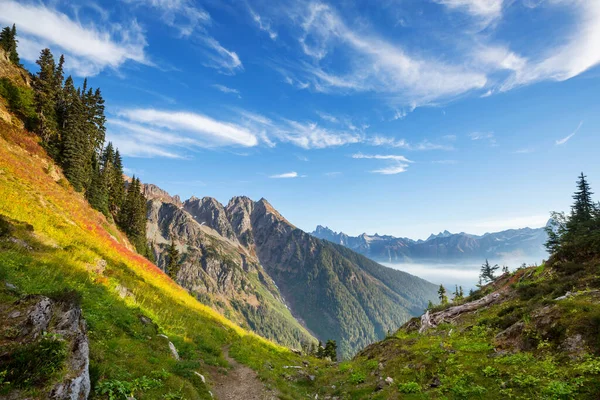 Όμορφη Κορυφή Του Βουνού Στη Βόρεια Σειρά Cascade Ουάσιγκτον Ηπα — Φωτογραφία Αρχείου