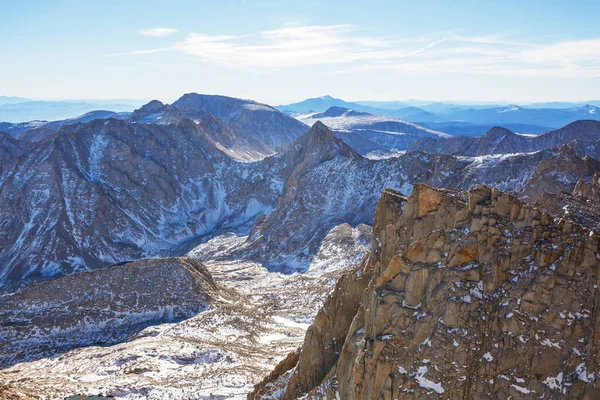 Góry Sierra Nevada Kalifornii Usa Początek Sezonu Zimowego — Zdjęcie stockowe