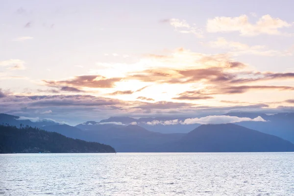 Βανκούβερ Νησιώτικα Τοπία Στο Ηλιοβασίλεμα Βρετανική Κολομβία Καναδάς — Φωτογραφία Αρχείου