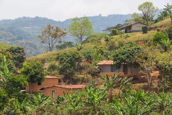 Piccolo Villaggio Tra Piantagioni Nelle Montagne Dell Honduras — Foto Stock