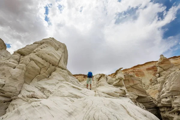 Výlet Hor Utahu Turistika Neobvyklé Přírodní Krajině Fantastické Tvary Pískovcové — Stock fotografie