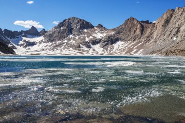 Hike in Wind River Range in Wyoming, USA. Summer season.