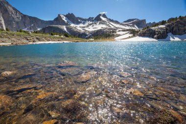 Hike in Wind River Range in Wyoming, USA. Summer season.