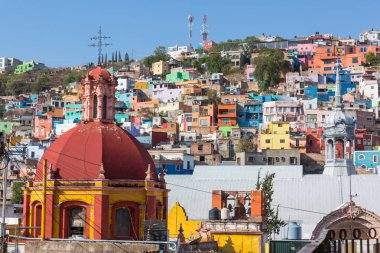 Meksika 'nın ünlü şehri Guanajuato' nun güzel manzarası.