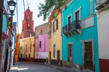 Meksika 'nın ünlü şehri Guanajuato' nun güzel manzarası.