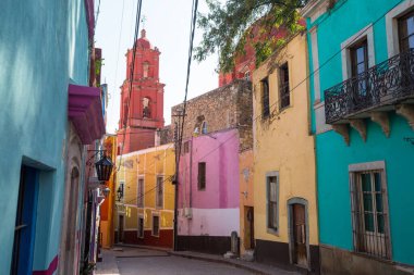 Meksika 'nın ünlü şehri Guanajuato' nun güzel manzarası.