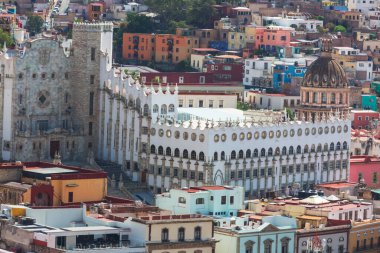 Meksika 'nın ünlü şehri Guanajuato' nun güzel manzarası.