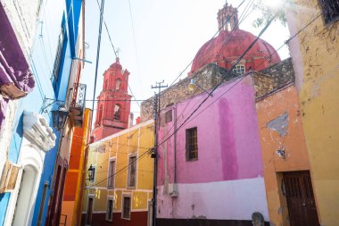 Meksika 'nın ünlü şehri Guanajuato' nun güzel manzarası.