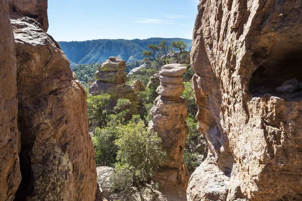 Незвичайний Пейзаж Національному Пам Ятнику Чірікахуа Штат Арізона Сша — стокове фото