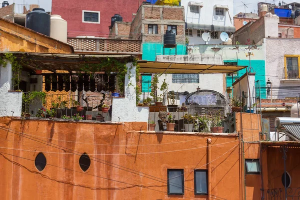Festett Házak Utcája Guatemalában Közép Amerikában — Stock Fotó